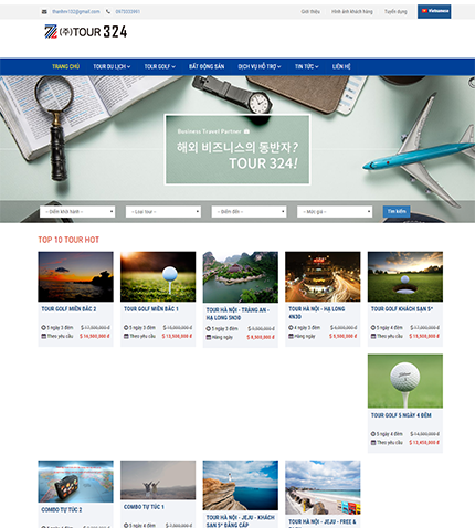 Website du lịch - Mã 002