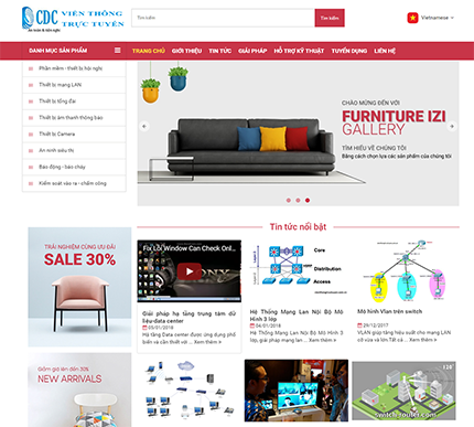 Website công ty viễn thông - Mã 002