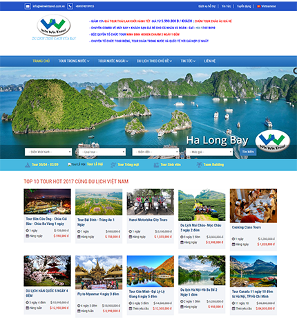 Website du lịch - Mã 001