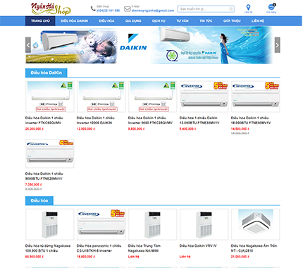 Website bán hàng điện máy - Mã 005
