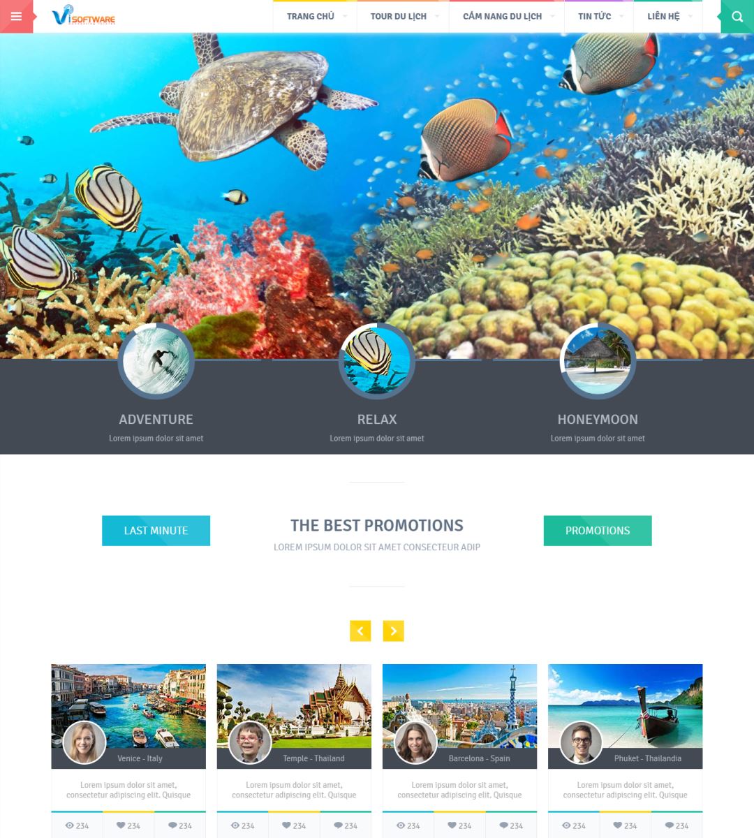 Website du lịch - Mã 004